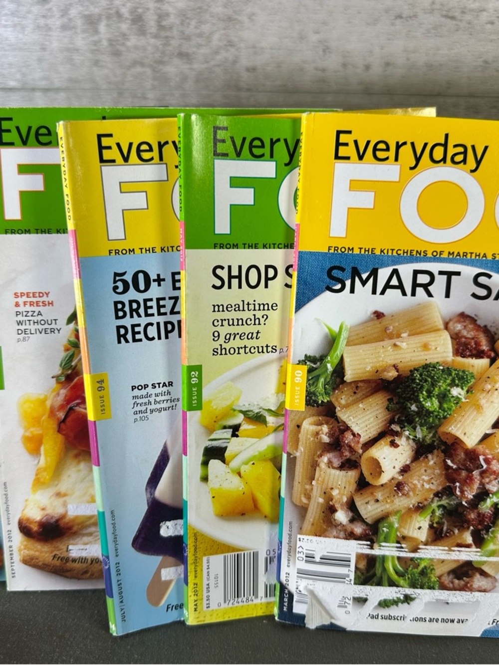 Everyday Food Magazine Lot - Yellow & Green Covers 2012